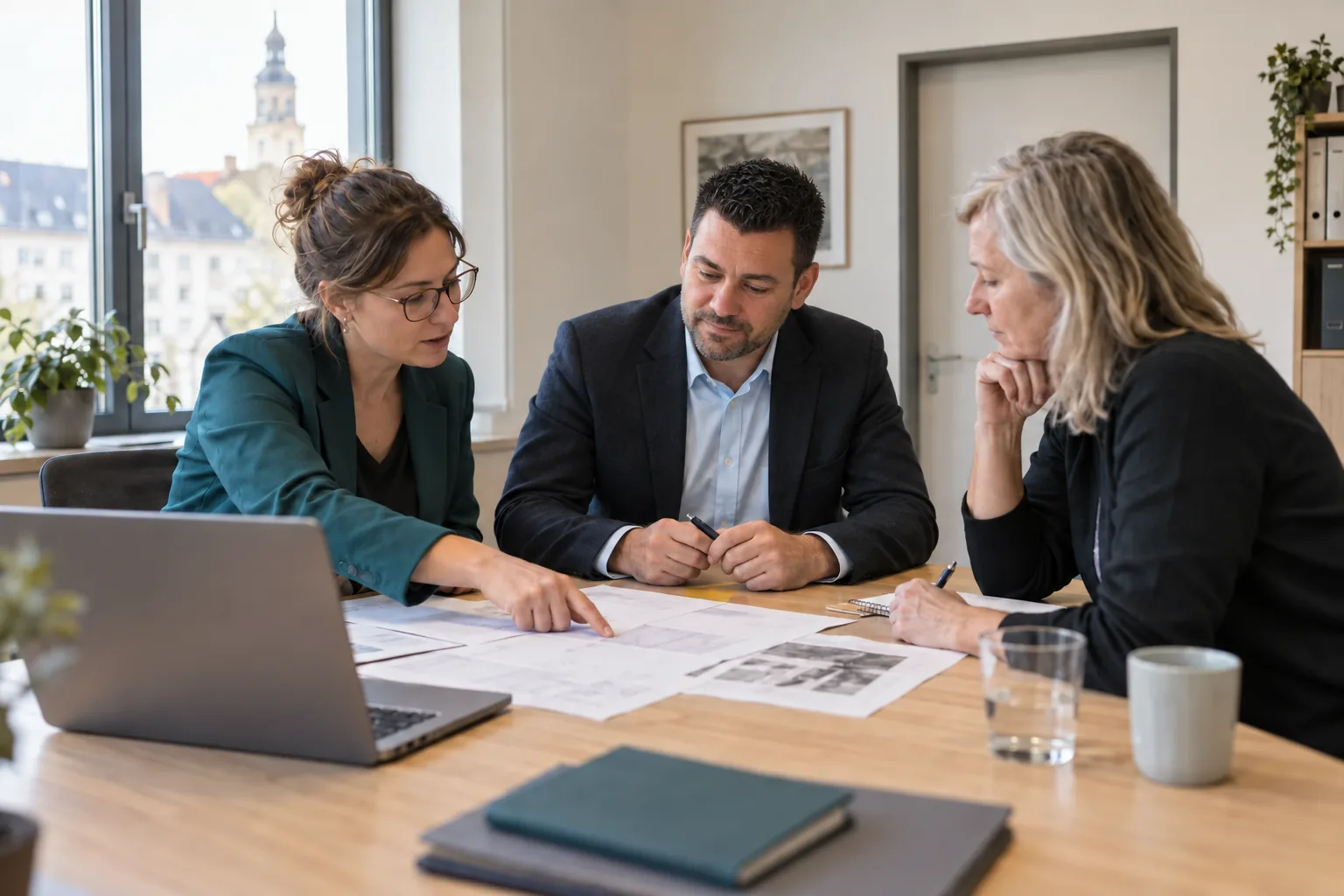 Gemeinsame Planung eines öffentlichen Beschaffungsvorhabens am Besprechungstisch